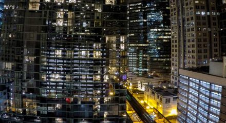 Chicago skyline door installation