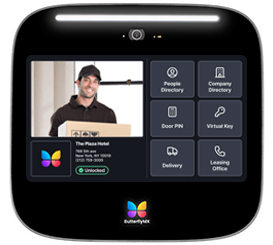 Surface-mount apartment intercom panel (ButterflyMX style)