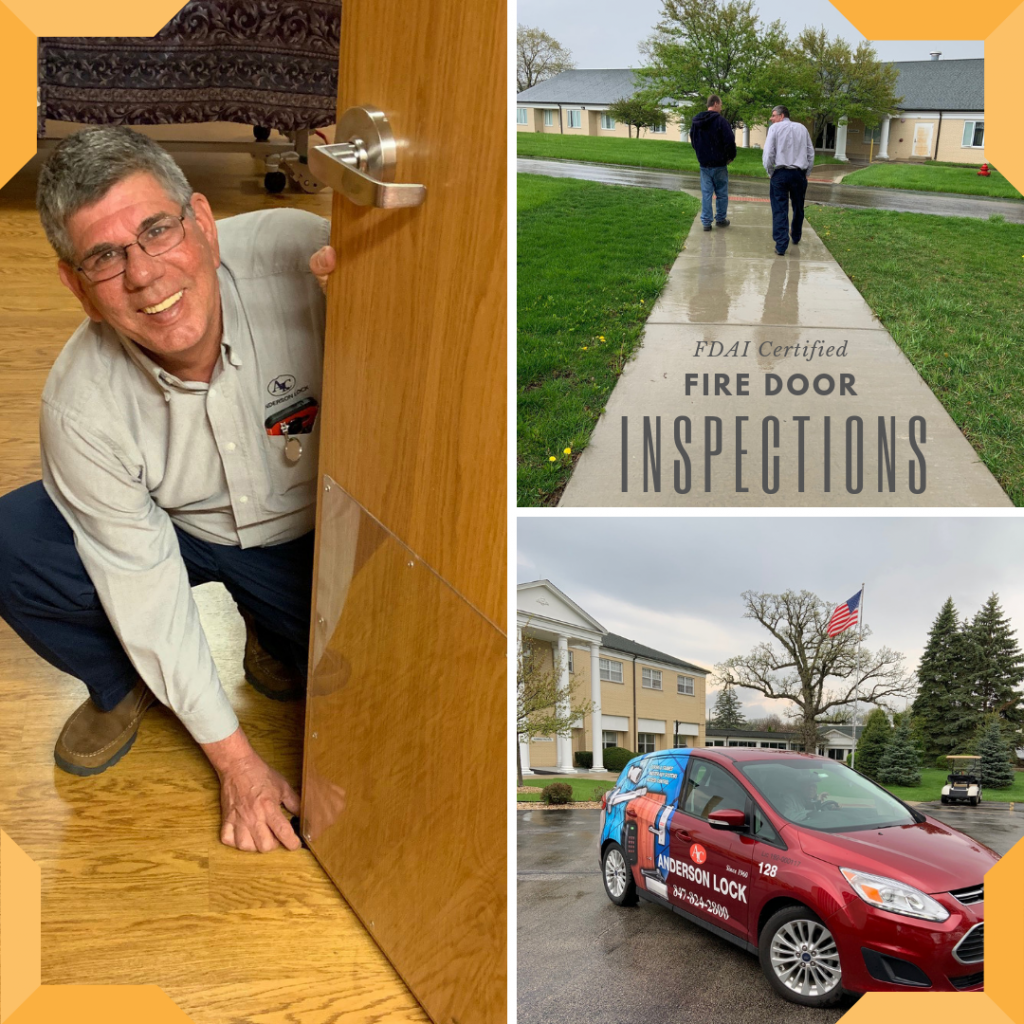 certified fire door inspector checking door compliance